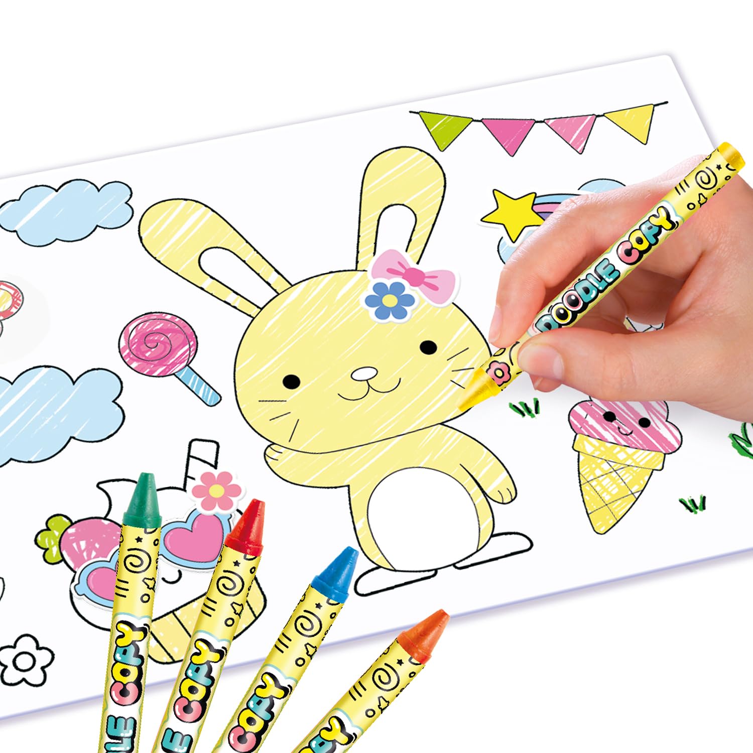 Canal Toys - Tablette Enfant Doodle Copy pour Imprimer Ses Dessins - Compose, Dessine, Imprime et Colorie - Cadeau Enfant 4 Ans + - Loisirs Créatif- 50 Modèles - Tablette Dessin - LIT 004
