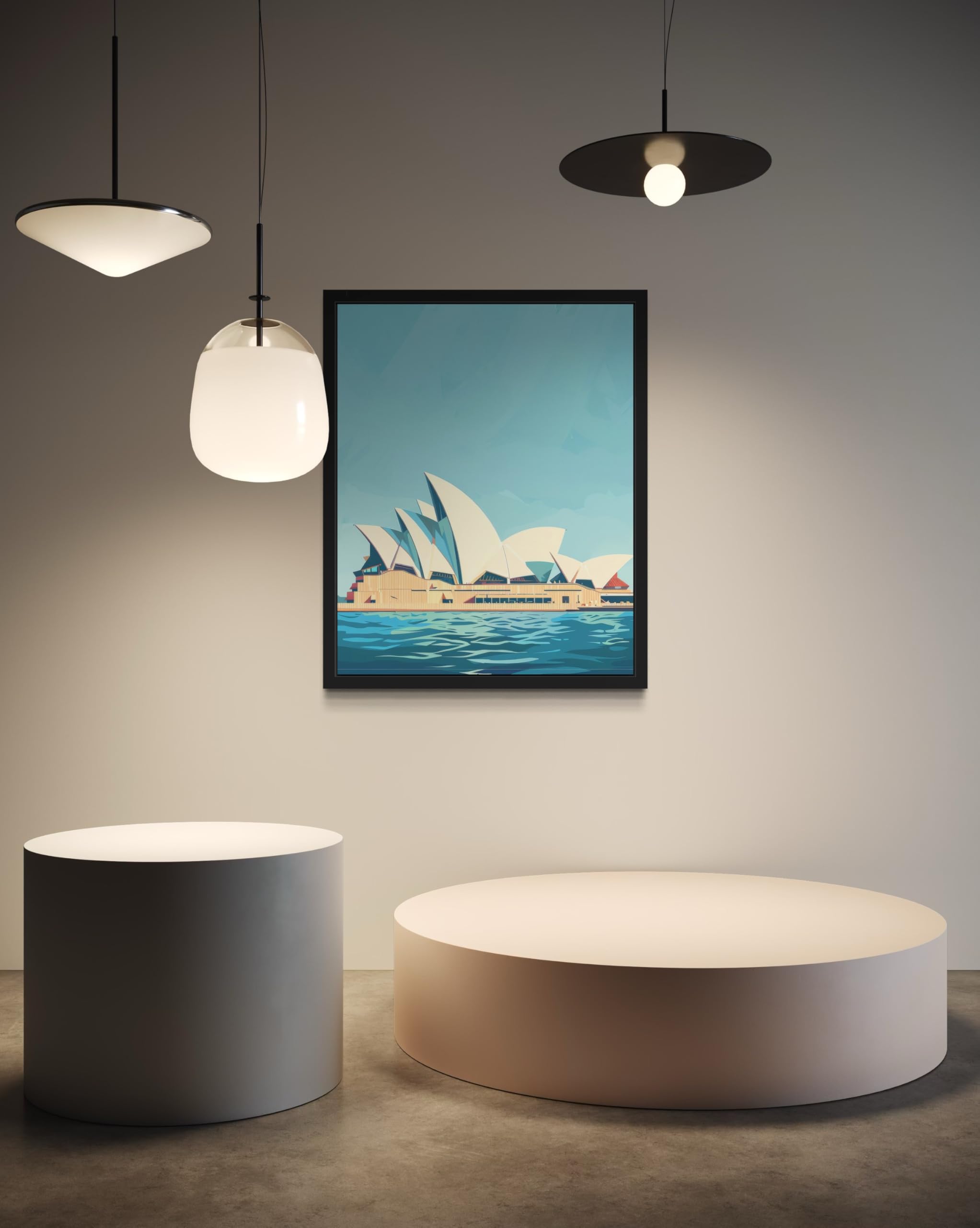 Amazon.com: Sydney Opera House Landscape Poster Art Print, Retro