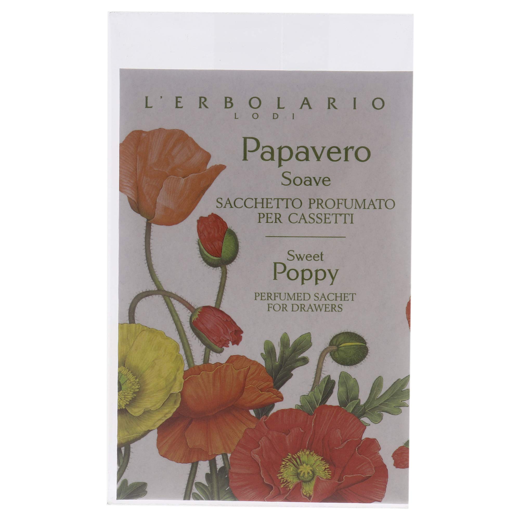 L'Erbolario Papavero Soave Sacchetto Profumato per Cassetti 1 Pezzo