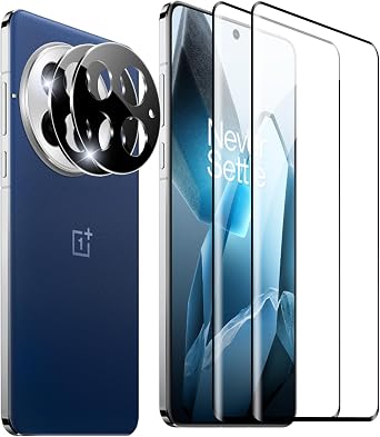 for OnePlus 13 Screen Protector with Camera Lens Protector, 9H Hardness,Anti-Scratch Tempered Glass flim, Case Friendly, Anti-Fingerprint 2+2 PACK