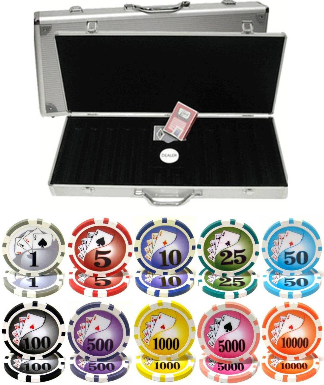 Set Deluxe Fichas Poker 500 con Maletin de Aluminio