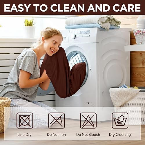 Miniatura 6 de Peryiter Juego de 3 fundas para muebles de sofá, sofá biplaza, sillón y silla, ajuste elástico, sin arrugas, protector de muebles (café café,