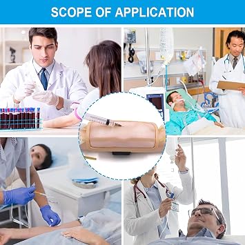 Venous Puncture Model, Wearable Injection/Blood Transfusion/Blood Drawing Training Mold, Reusable and Washable, for Nursing Student Injection Training, Practice Medical Education