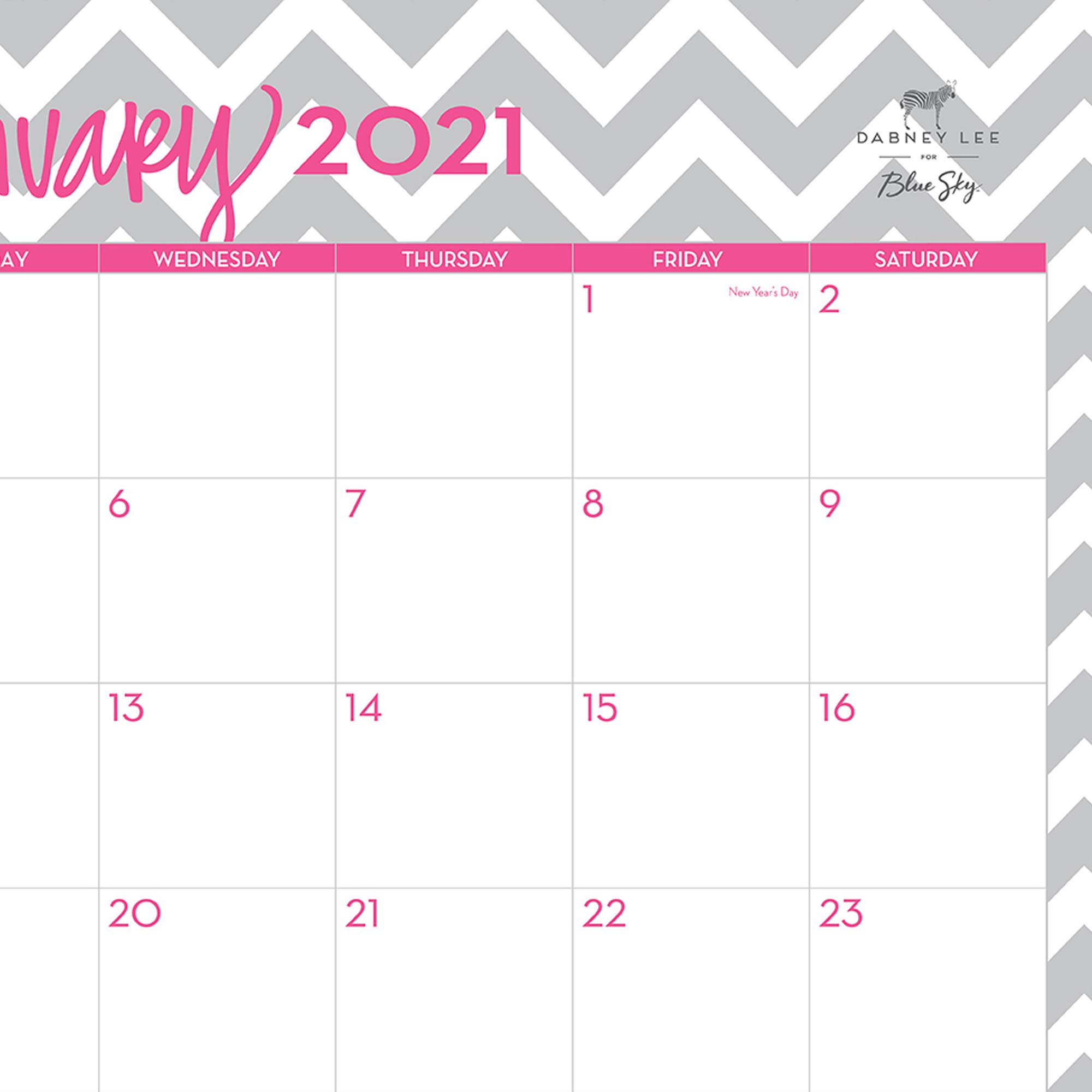 Dabney Lee, calendario mensual de pared para Blue Sky 2021, encuadernación de doble alambre, 11 x 8.75 pulgadas, Ollie (102141-21)