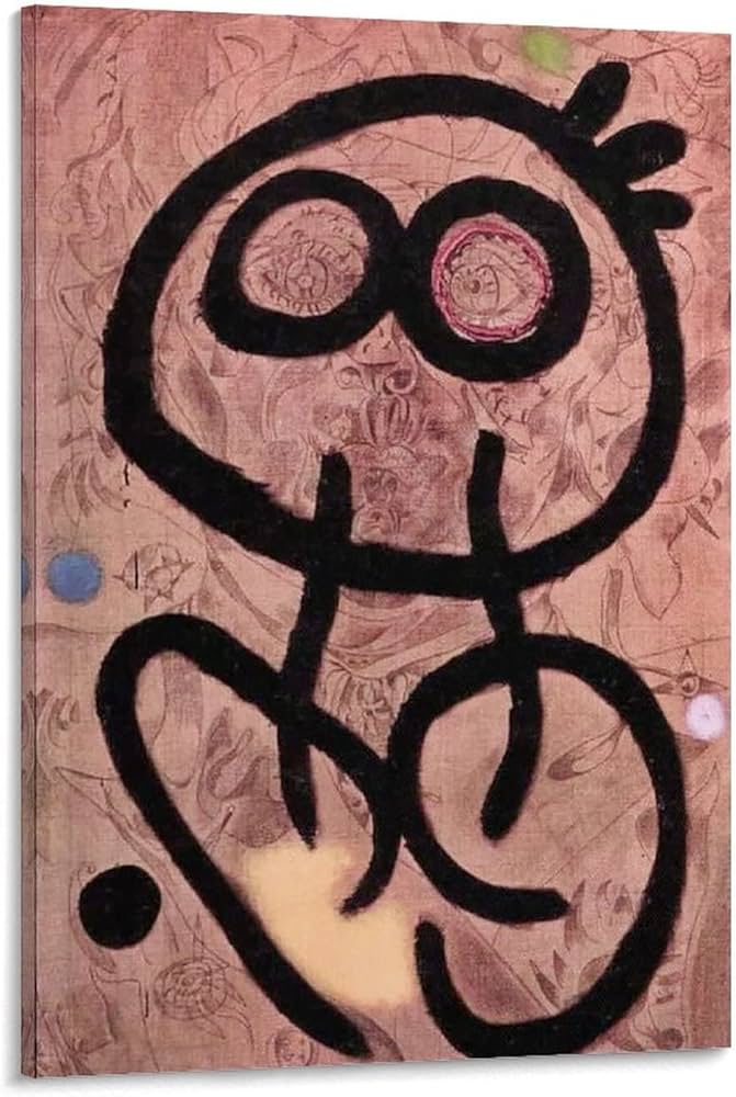 Amazon.co.jp: Joan Miro ジョアン・ミロ(自画像)シュルレアリスム