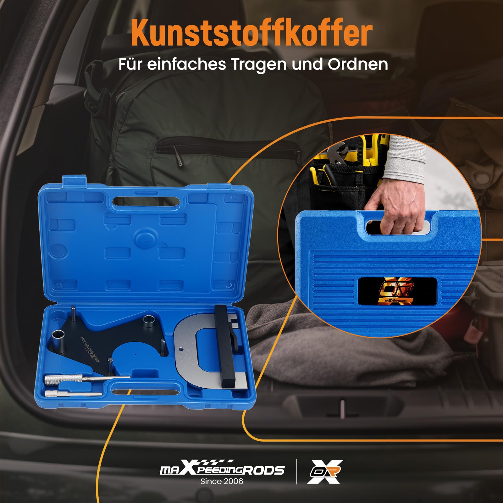 maXpeedingrods Motor Einstell Werkzeug Zahnriemen für Renault Modelle 1.4 & 1.6 16v K4J K4M F4, für Laguna/Clio/Megane/Espace Scenic MOT 1496 1490 1490-01 1054/861/863 1489 F4P F4R Blau