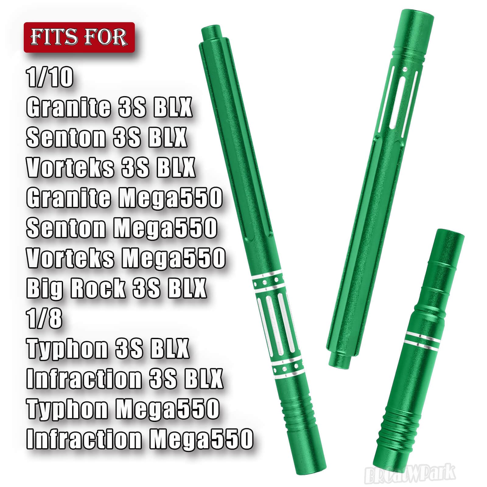 BRCatWPark RC Centor Driveshaft Axles Upgrades Part for 1/10 Granite Senton Vorteks 3S BLX(Mega550),Big Rock 3S BLX,1/8 Typhon Infraction 3S BLX(Mega550),Alloy Drive Shaft CVD Hop-Up,Green