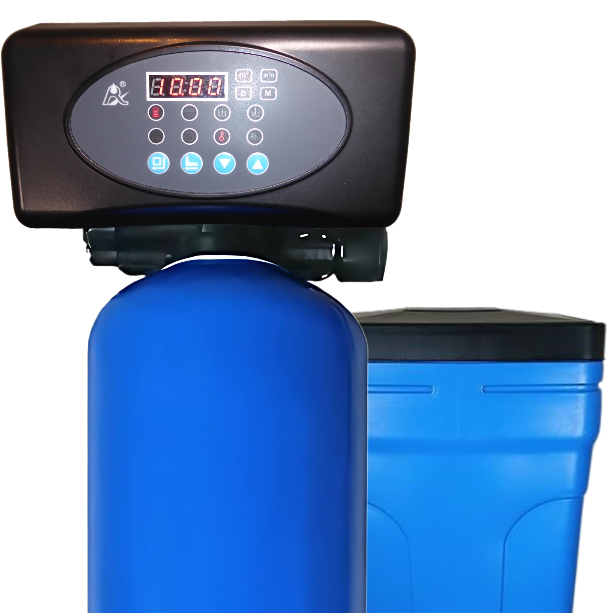 SUPERIOR System zmiękczania wody dla całego domu – 32 000 ziaren zmiękczacz wody w całym domu (działa z solą lub potasem), cyfrowa głowica sterująca (32 000 ziaren) - certyfikat NSF (32 000)