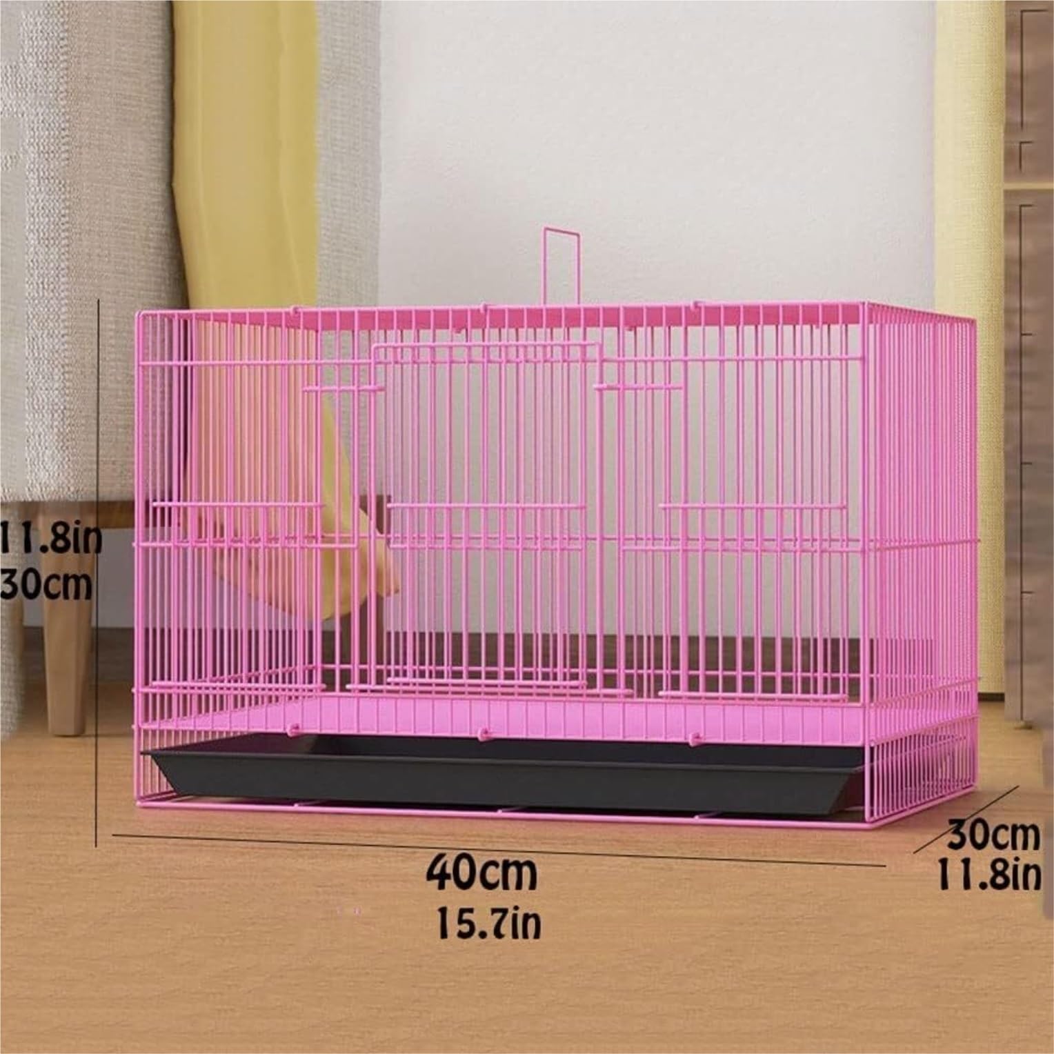 Vogelkäfig im Freien, Rechteckige Vogelträger ABS Boden Rollständer Haustier Vogelkäfig Flugkäfig Mit Feeder Für Home Hotel Vogelvoliere Vogelkäfig Voliere(Blue,40 * 30cm)