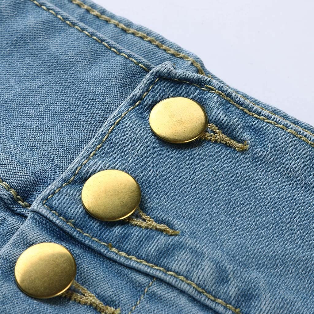 WQZYY&ASDCD Bleistiftrock Röcke Damen Casual Front Button Washed Denim A-Linie Röcke Langer Jeansrock Casual Rock