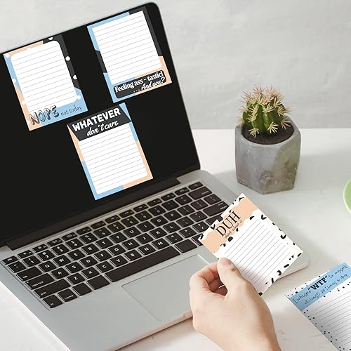 Miniatura 5 de Pajean - Bloc de notas adhesivas divertidas con refranes, para oficina y lista de tareas para trabajadores, 12 diseños surtidos, 3 x 3.93 pulgadas,
