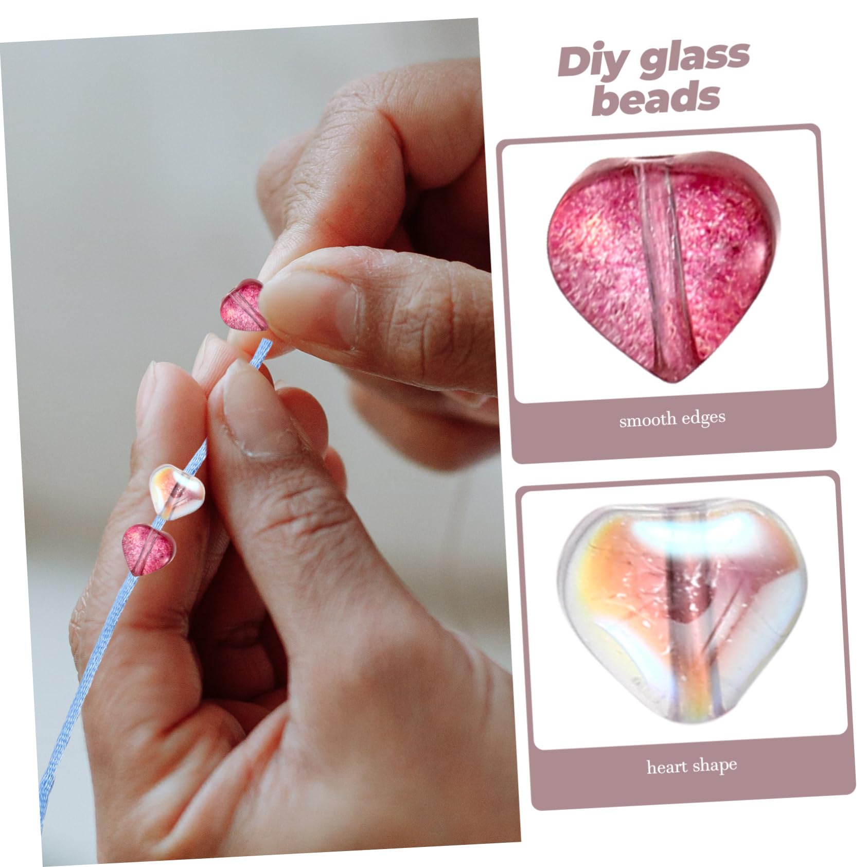Tofficu 5 Ensembles Perles De Verre Étoiles Perles Bracelet À Bricoler Soi-même Collier Bijoux Matériaux Accessoires Materiel De Bricolage Matériaux De Bricolage Scintillant 100 Pièces * 5