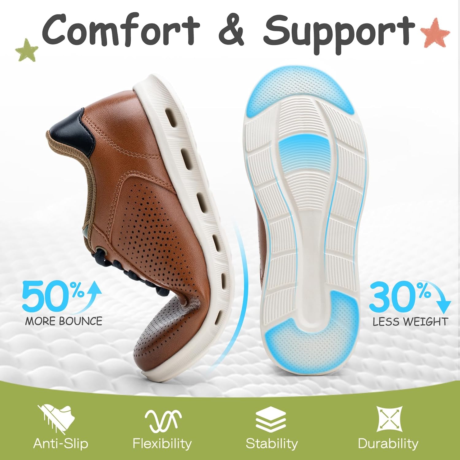 Marcport School Shoes for Boys Kids Casual Dress Sneakers