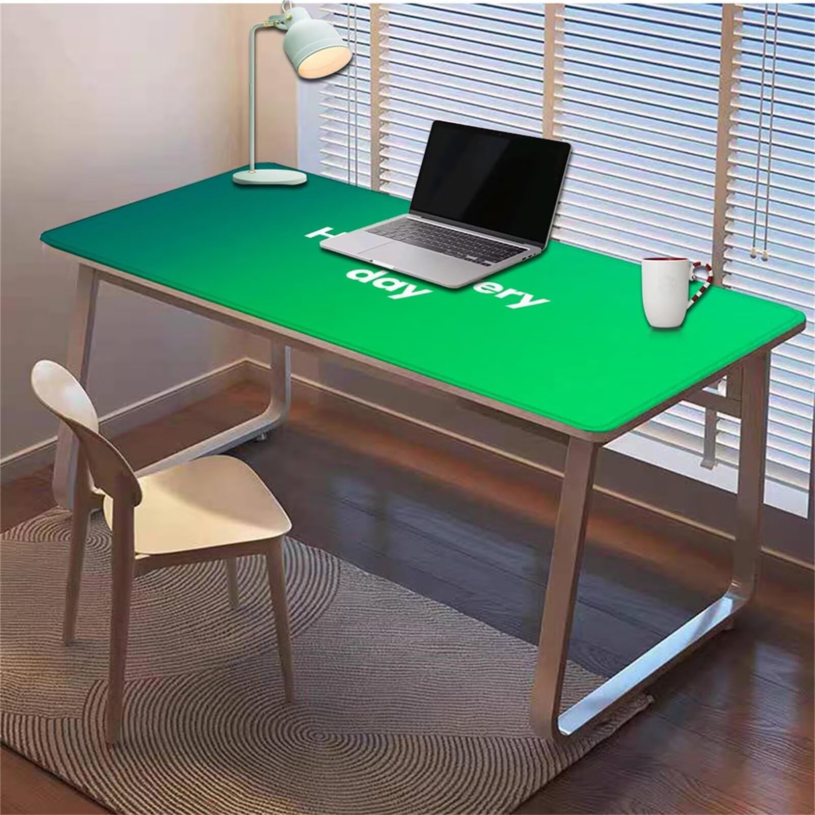Gamingowa podkładka pod mysz 1200 x 600 x 3 mm, XXL, wodoszczelna, odporna na ścieranie, z przyszytymi krawędziami, zielona, podkładka na biurko, poprawia prędkość i precyzję pod laptopa, komputer