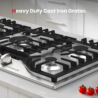 GASLAND 36 Inch Gas Cooktop, PRO GH2365SF 5 Italy Sealed Burner | Propane Stovetop, NG/LPG Convertible , Plug-in with Thermocouple Protection, CSA Certified, Stainless Steel