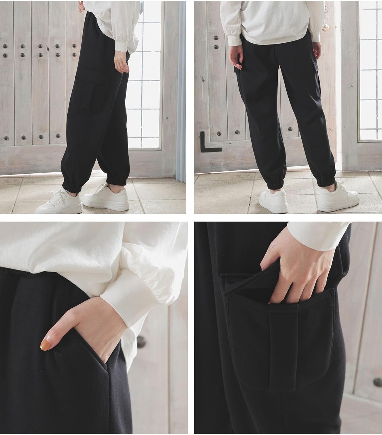 ボトムス パンツ ハニぽか あったか カーゴパンツ 裏シャギー 裏毛 ストレッチ レディース Honeys ハニーズ あったかカーゴパンツ 6850740895