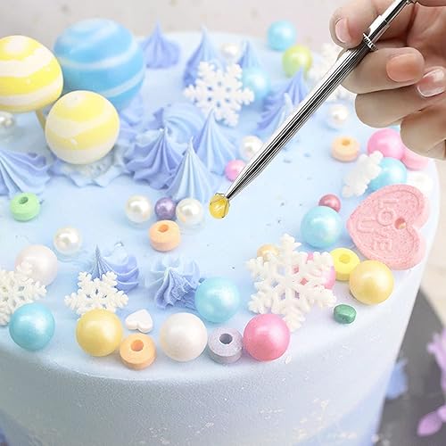 Miniatura 6 de Bolígrafo de espolvoreo, agarrador de perlas, herramienta de recogida de cuentas de azúcar, soporte para grageas con 4 puntas, atrapasador de dulces