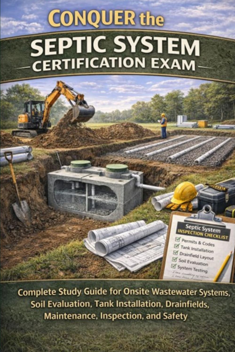 Conquer the Septic System Certification Exam: Complete Study Guide for Onsite Wastewater Systems, Soil Evaluation, Tank Installation, Drainfields, ... Inspection, and Safety (Skilled Trades Exams)