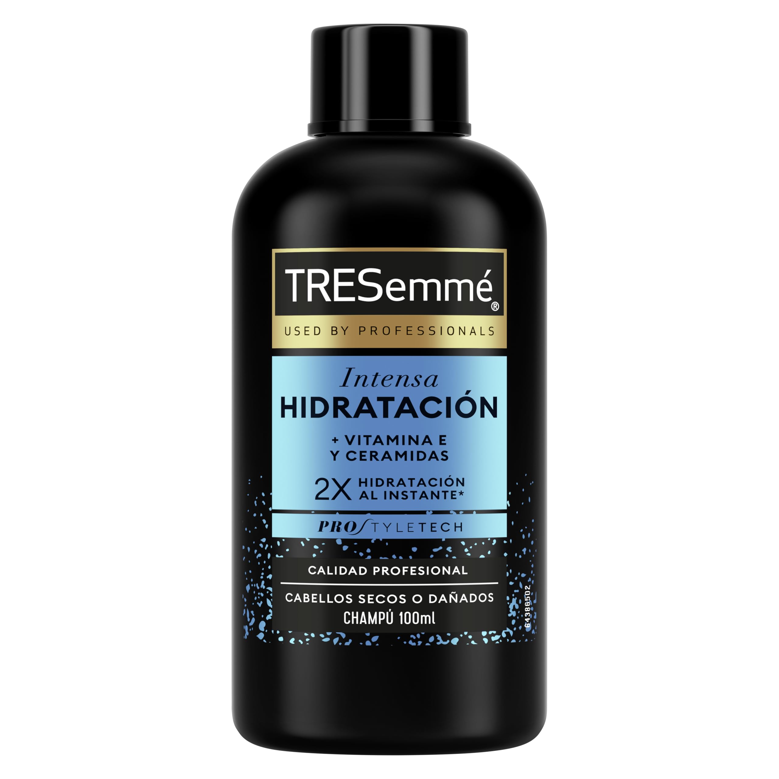Tresemmé Negro Champú Intensa Hidratación Para Pelo Seco O Dañado Con Vitamina E, Nutre Y Fortalece 100Ml