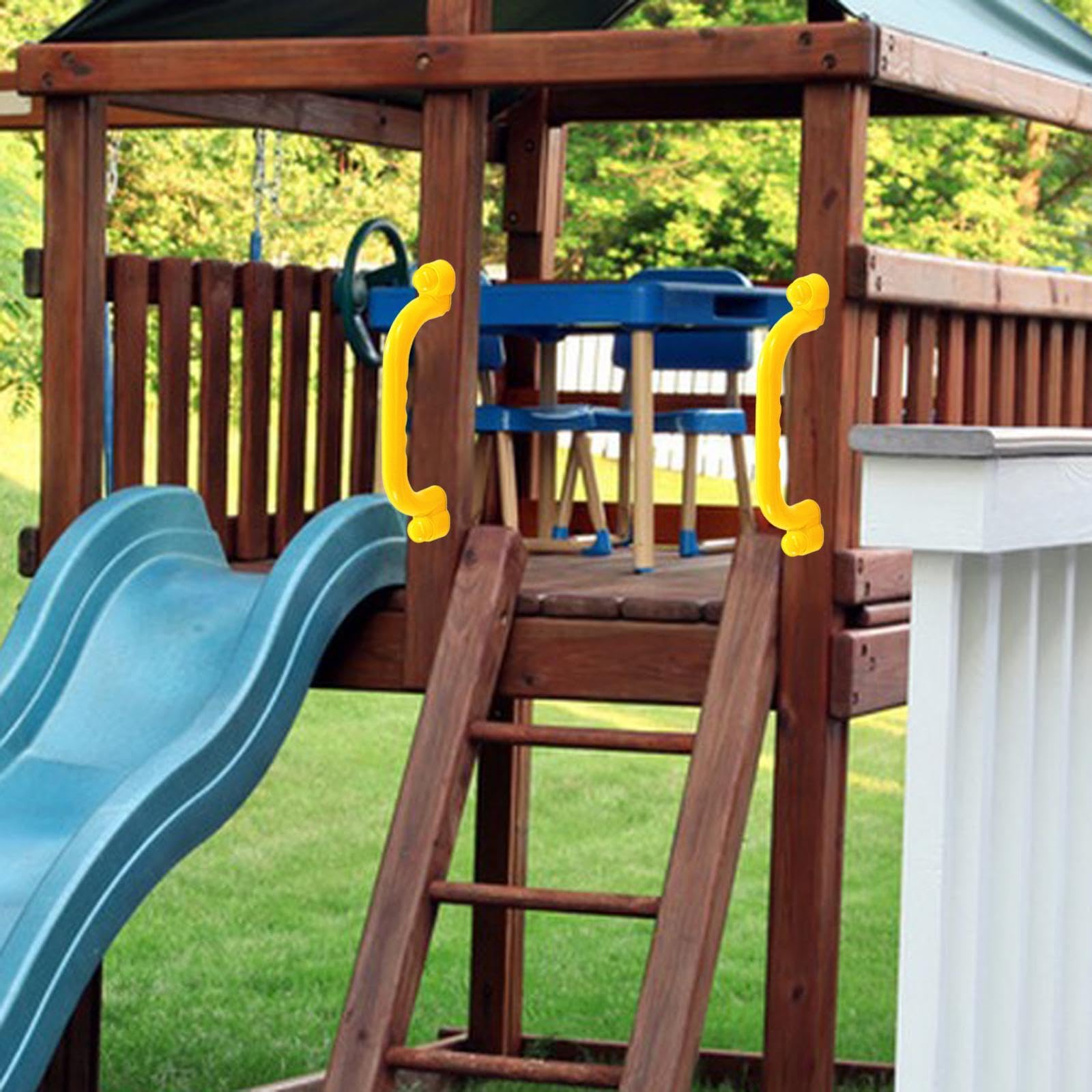 Nave Pirata da Cortile, telescopio, Volante, Altalena, Set di Accessori per Bambini all'aperto, Divertimento, Giocattolo sterzante, Set di altalene, Attrezzatura per Parco Giochi