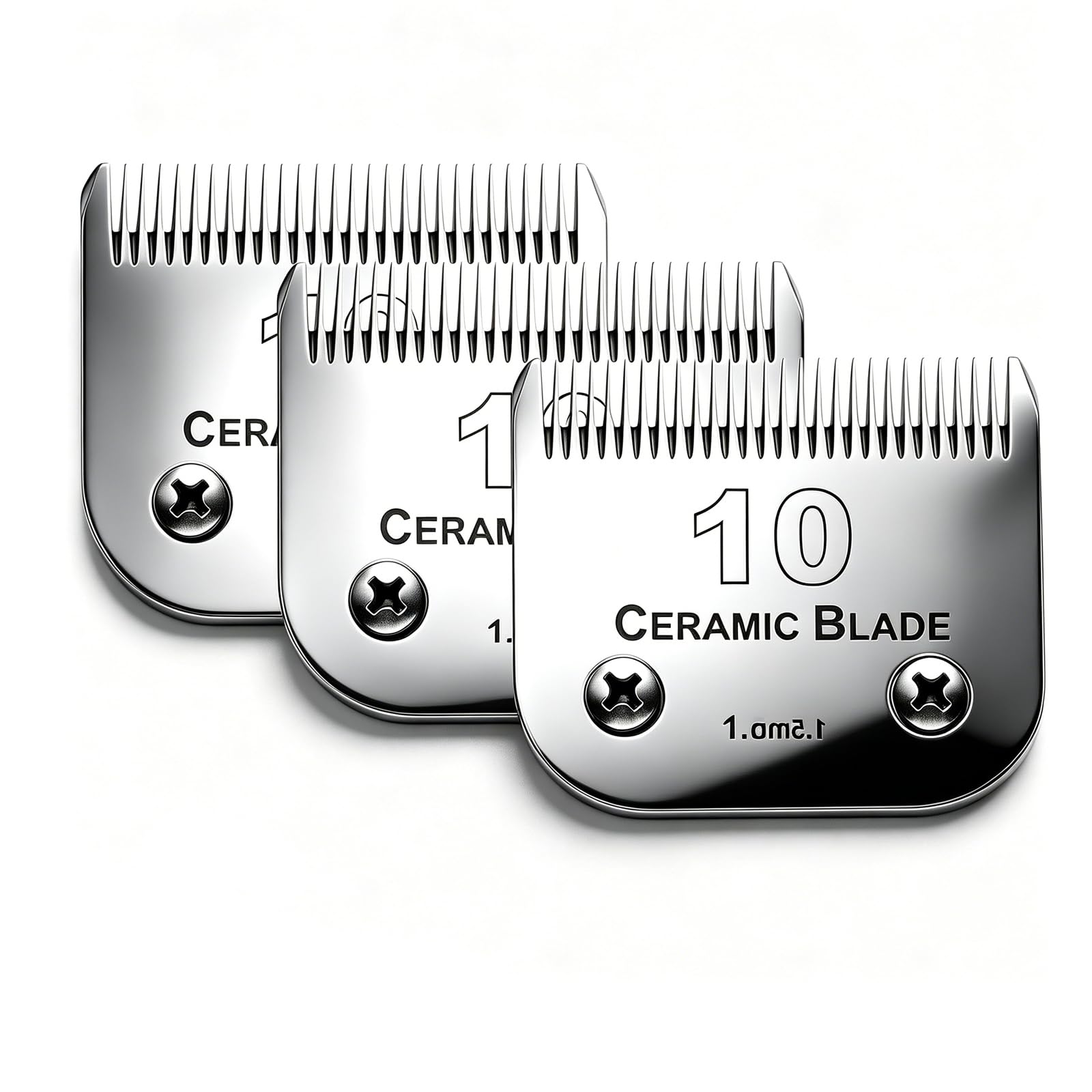 Cosyonall 3Pack 10 Blade Dog Grooming Clipper Replacement Blades Compatible with Andis/Wahl/Oster Dog Clippers,Detachable Ceramic Blade & Stainless Steel Blade