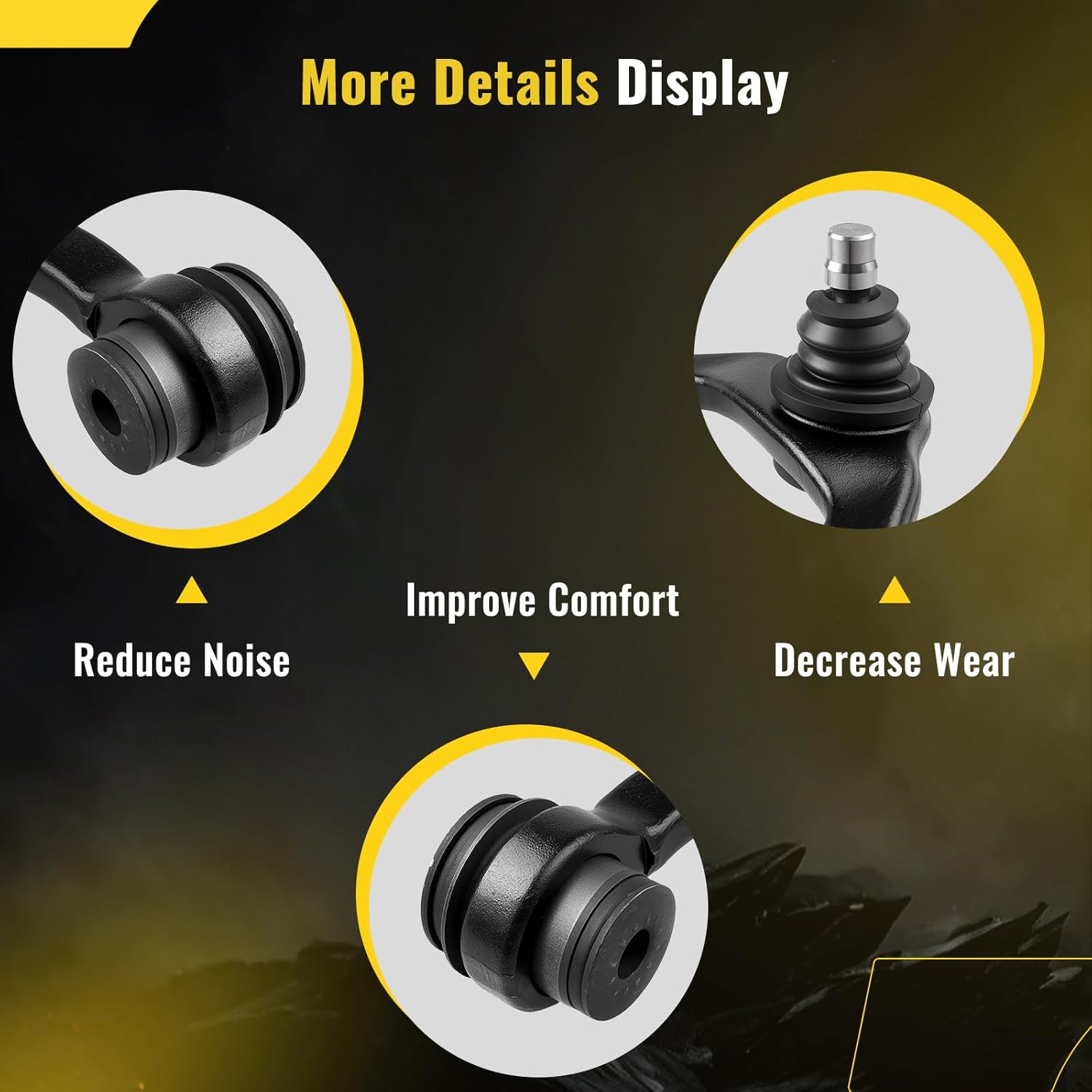 TUCAREST 2Pcs K8708 K8710 (2 PC Design,Spring:Torsion Bar) Front Upper Control Arm and Ball Joint Assembly Fit For 95-01 Fo-rd Explorer, 98-11 Ranger/Ma-zda B2500 B3000 B4000 /97-01 Mountaineer