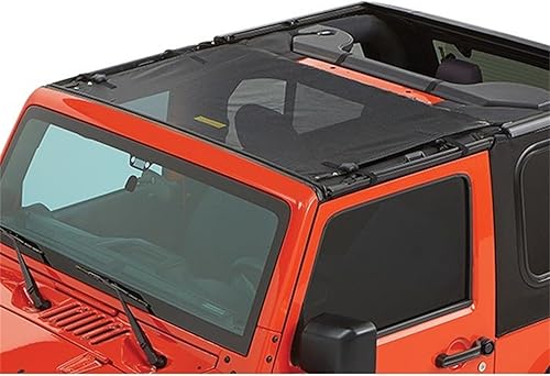 Miniatura 7 de Bestop 5240035 Top de bikini de sol de diamante negro para Wrangler JK 2DR y 4DR 2007-2018 - Longitud de Targa