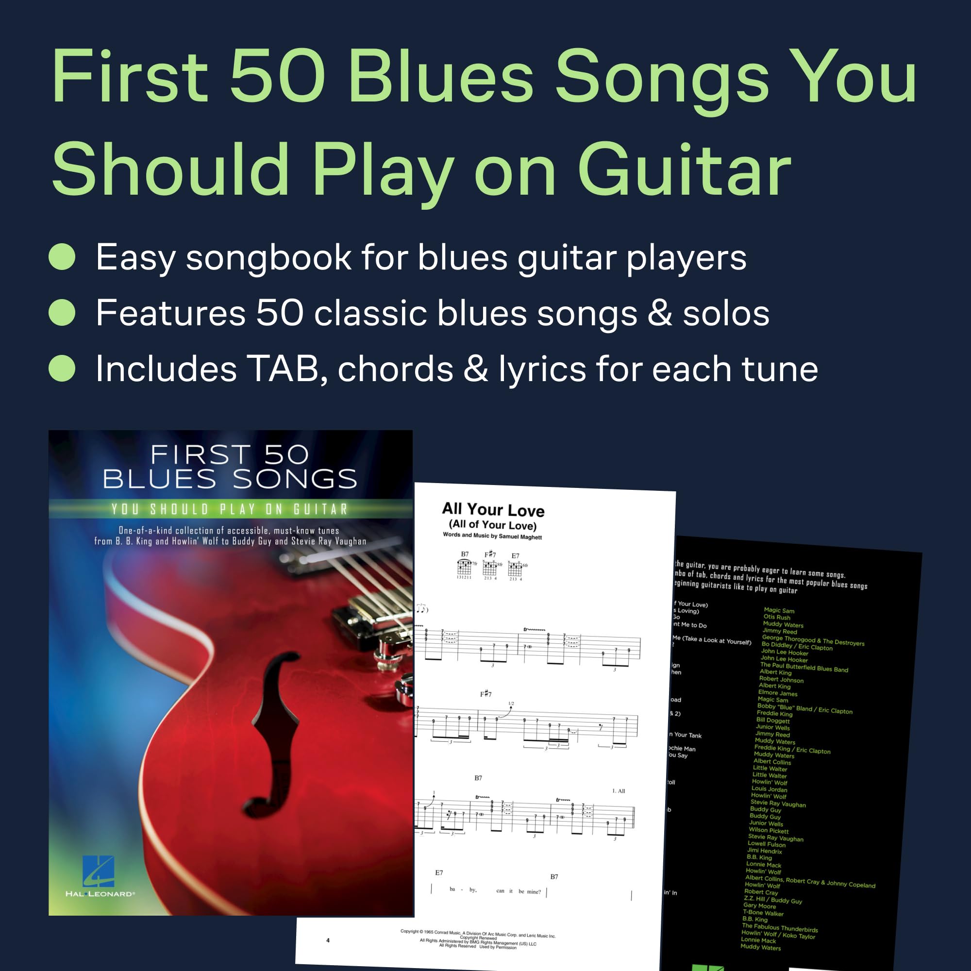First 50 Blues Songs You Should Play on Guitar