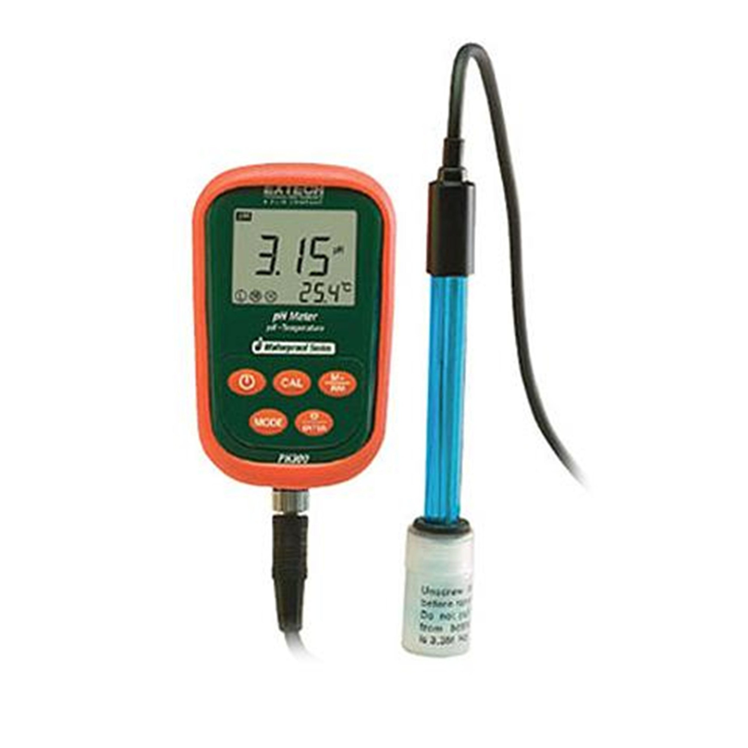 Extech EXTPH300 Ph300 Ph/Mv/Temp Meter, Orange