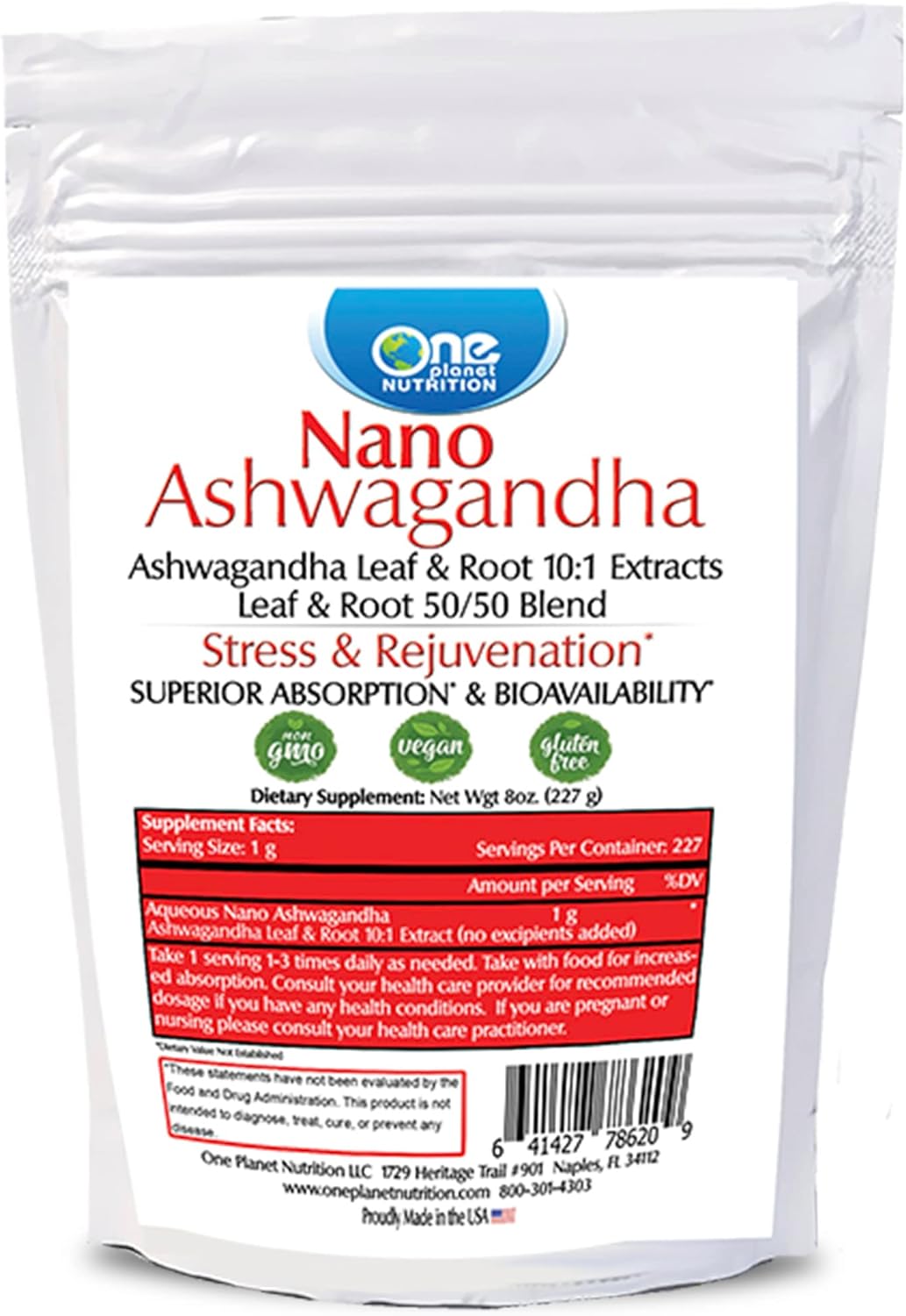 One Nutrition Nano Ashwagandha Leaf and Ashwagandha