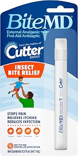 Cutter BiteMD Insect Bite Relief Stick - Fast Analgesic & Antiseptic Relief for Bites, Itches & Stings, 0.5 Fl Oz