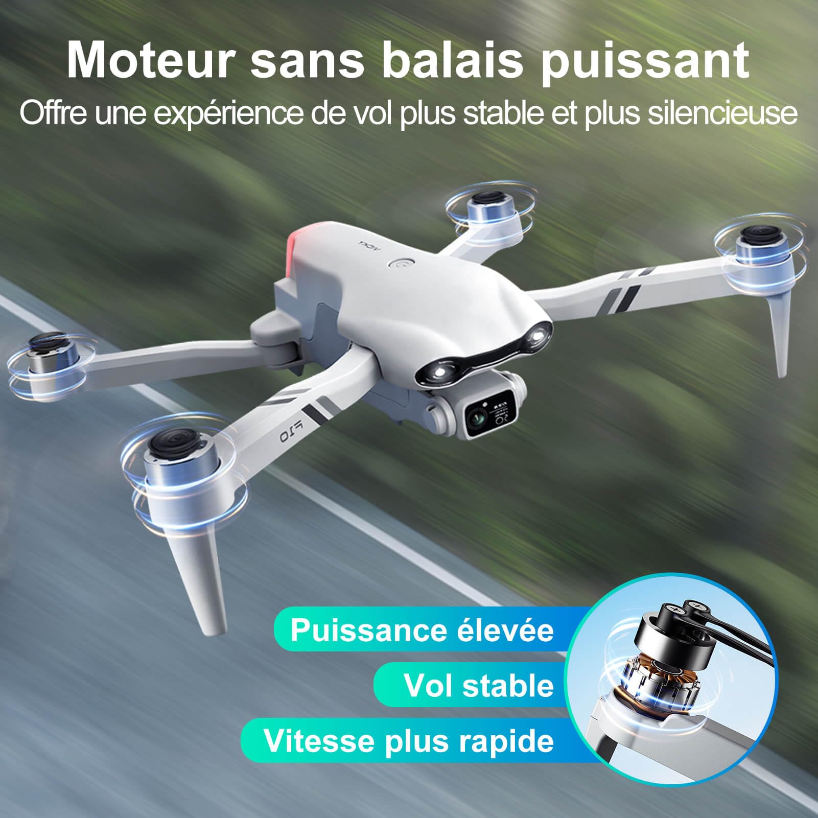 Jiakora Drone avec Caméra pour Enfant et Adulte, FPV Mini Drone Pliable pour Débutant, Quadricoptère à Moteur sans Balais, Maintien d'Altitude, Contrôle via Application, Jouets et cadeaux pour garçons