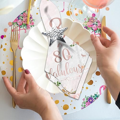 Miniatura 9 de 40 servilletas de papel falulous de 90 piezas, suministros de fiesta de oro rosa, servilletas temáticas florales de oro rosa para mujeres 90