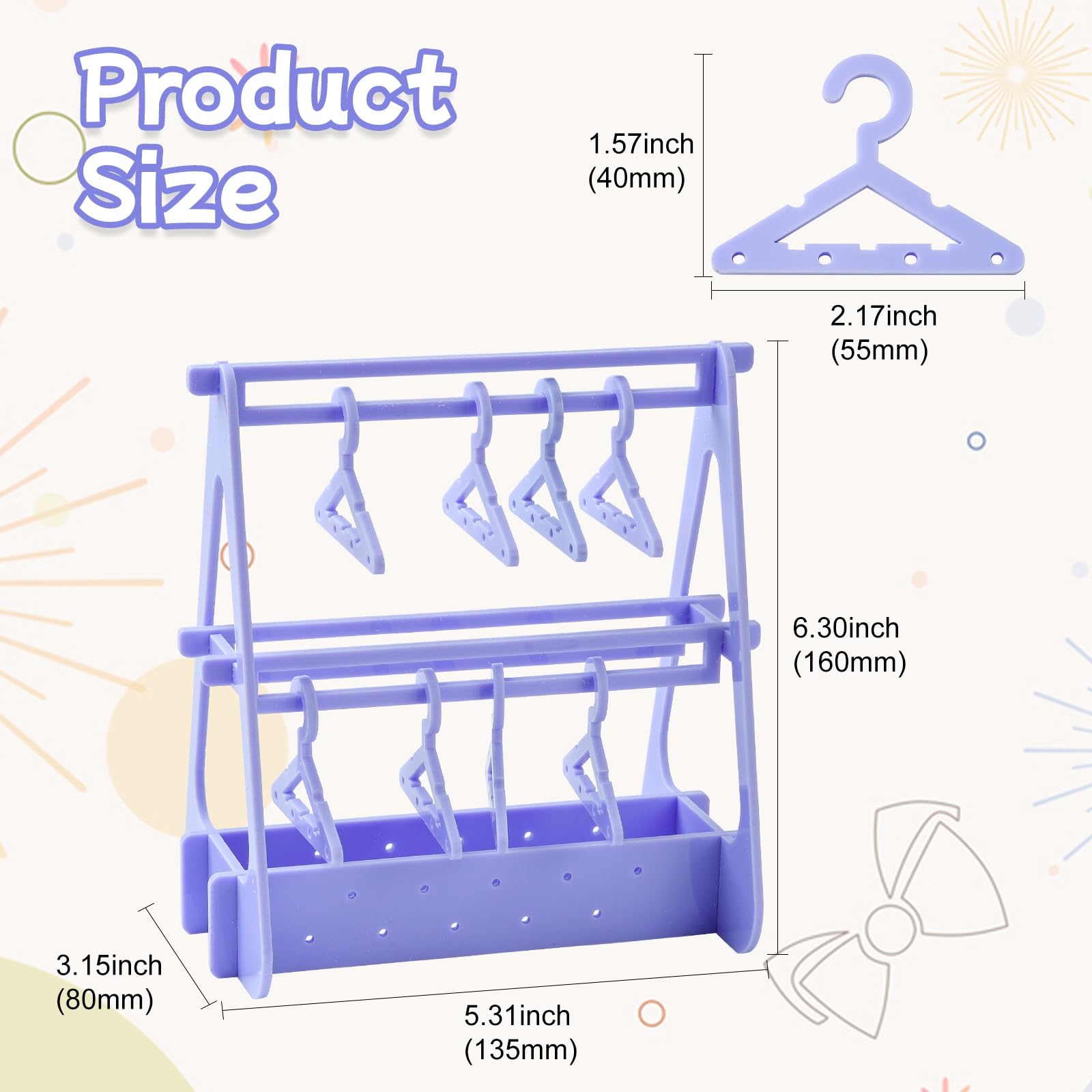 FindingKing 4 White Leather Earring Display Stands Jewelry 2.25