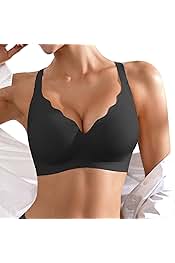 Wireless Seamless Jelly Bra for Women with Support - No Underwire Full Coverage Push Up Bras for Women