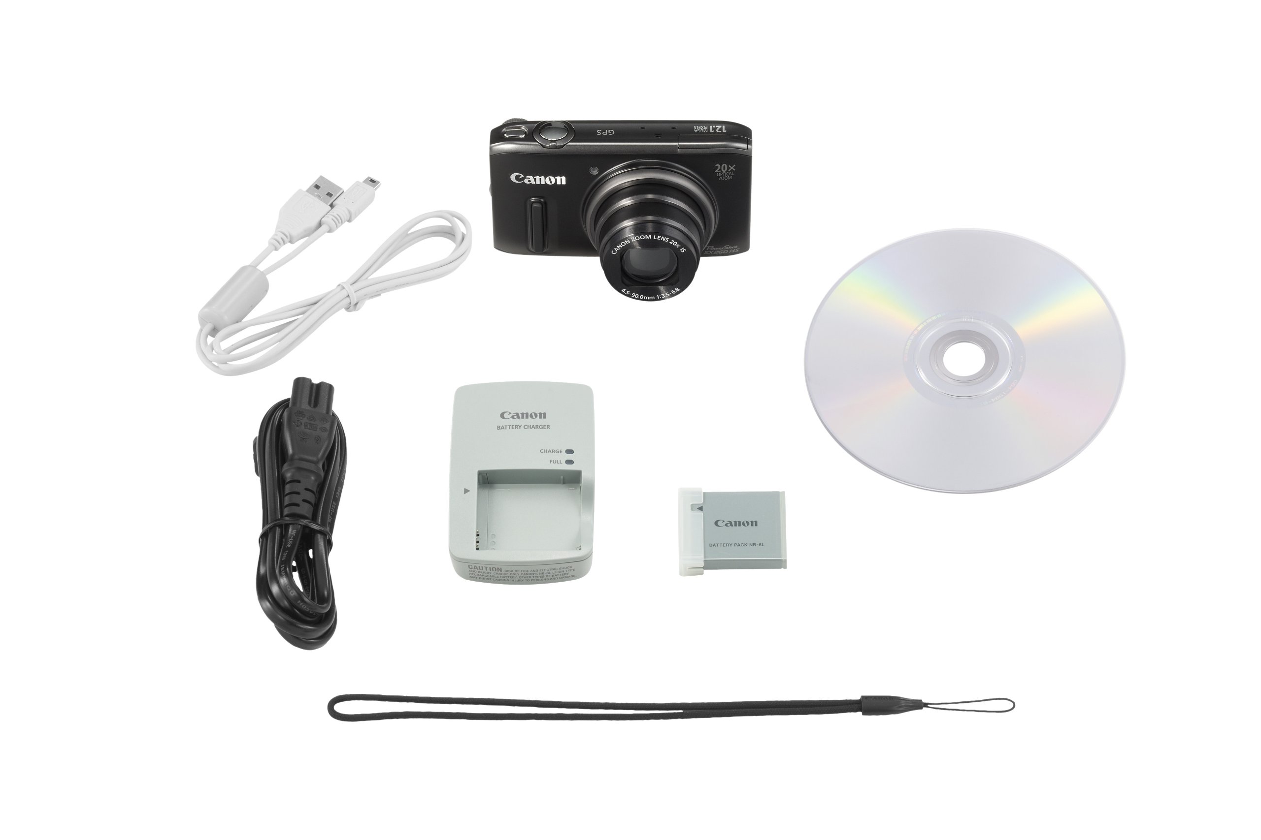 Canon Powershot SX260 HS Digital Camera - Black (12.1 MP, 20x