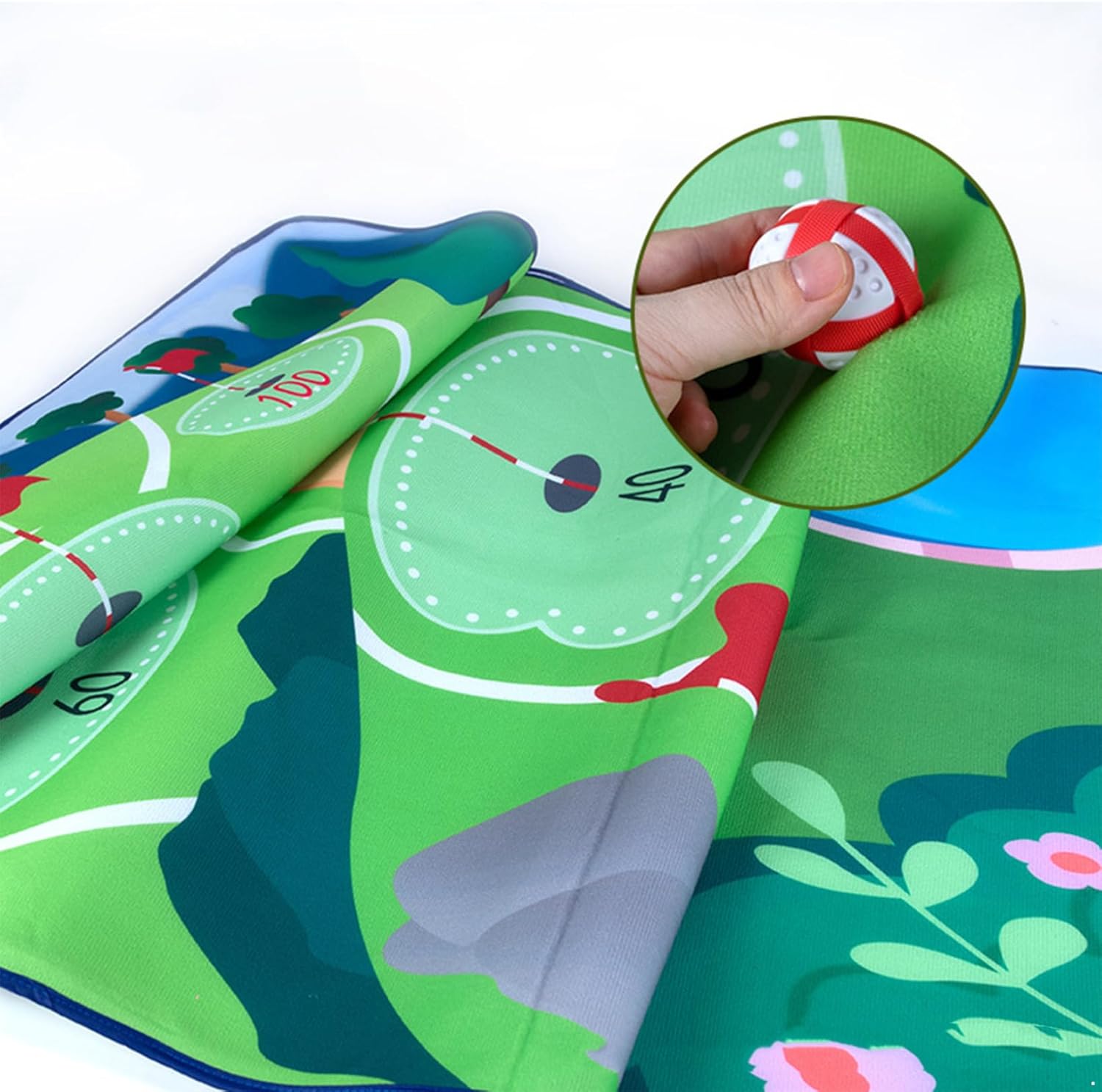 Oyolan Home Golf Game Set, Hitting Track Mat, Mark Carpet, Dart Target