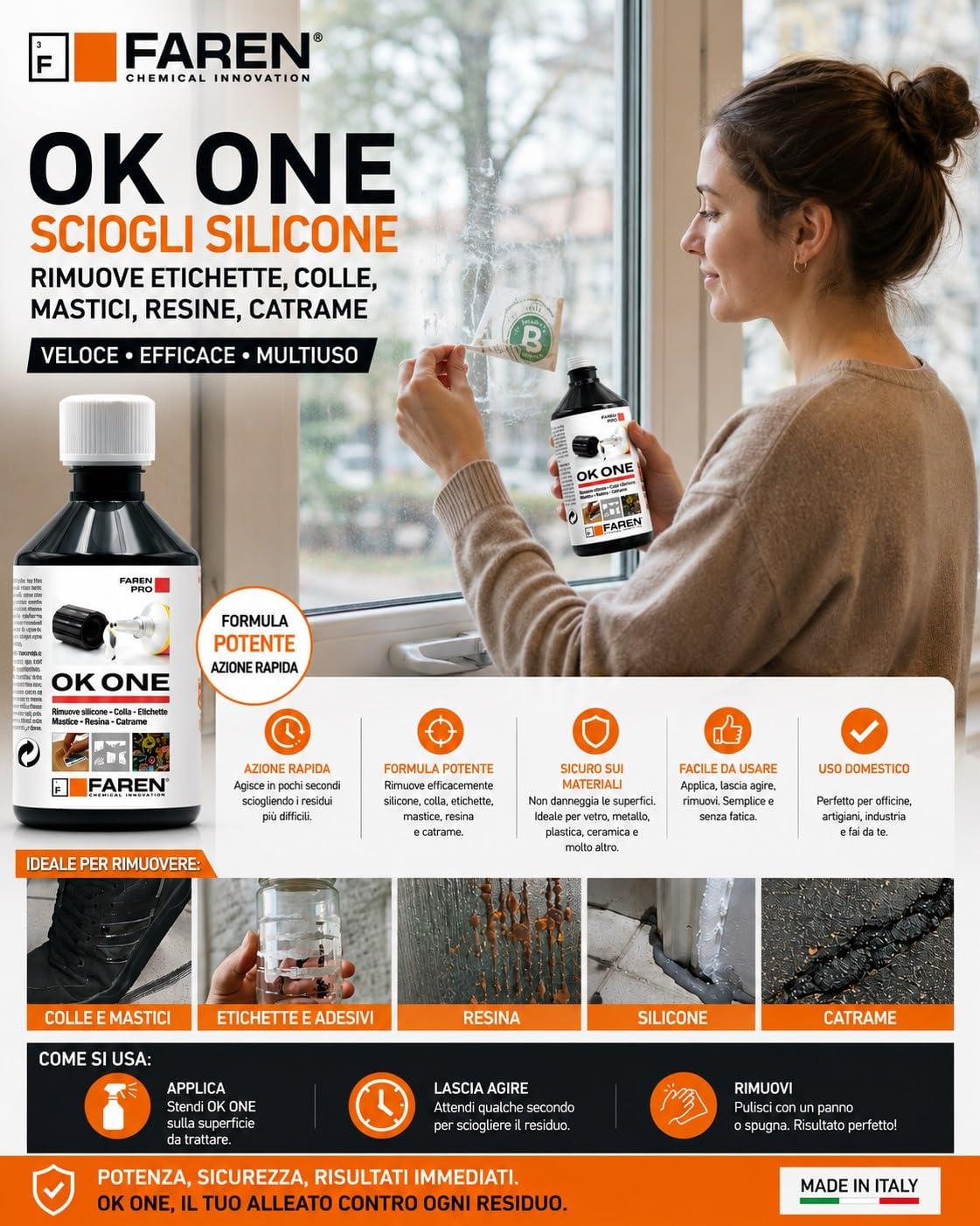 OK One Limpiador adhesivos siliconas 250 ml