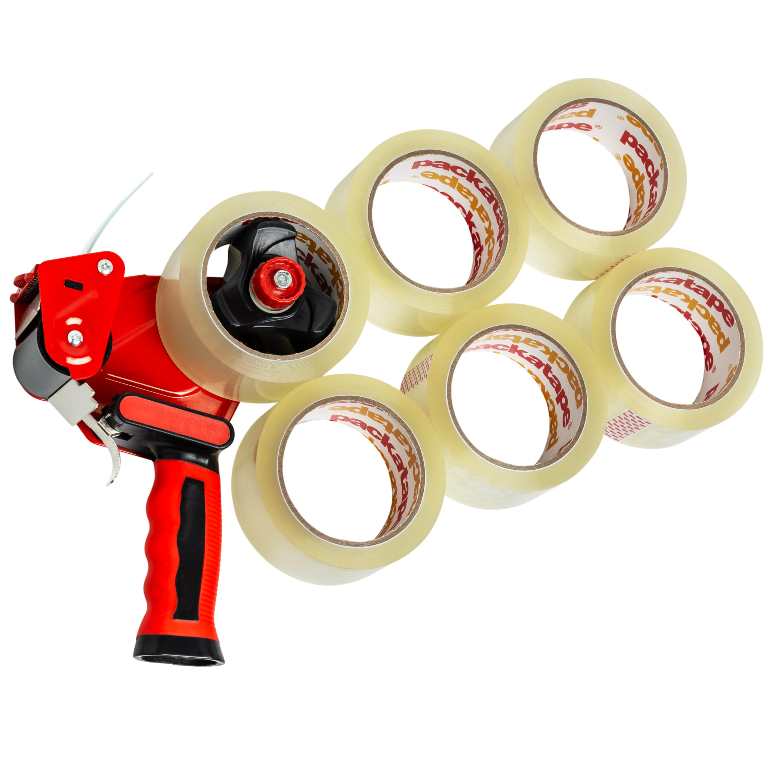 Packatape Packing Tape Gun with 6 Rolls of Extra Strong Clear Tape - Heavy Duty Packaging Tape with Premium Dispenser for Moving, Shipping, and Storage-image-16