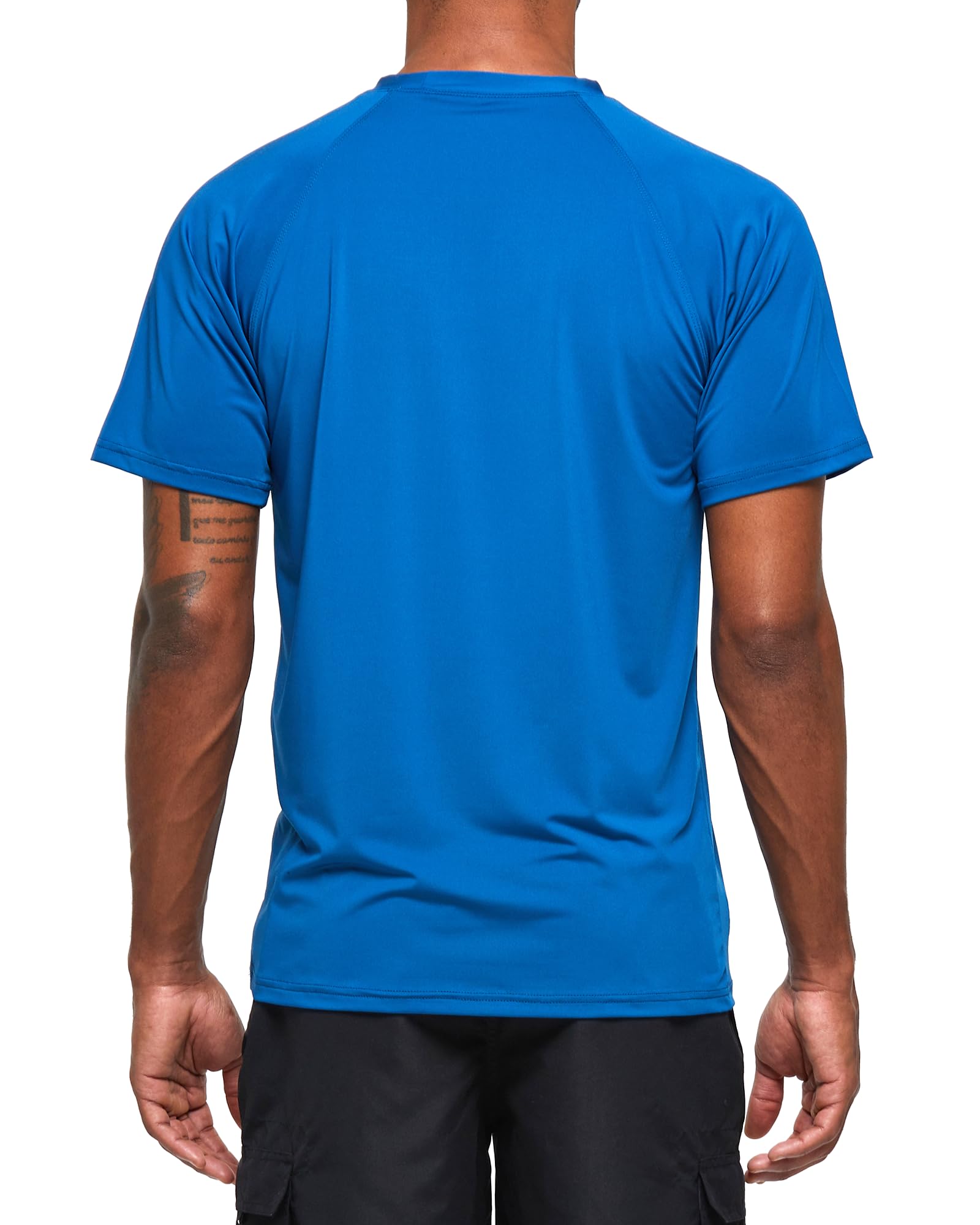 Arcweg Rashguard Mare Surf Uomo Maniche Corte Protezione Solare UV UPF 50+ Asciugatura Veloce Maglia Anti UV Pescs Stile Sciolto Elastica Maglietta Piscina - 2