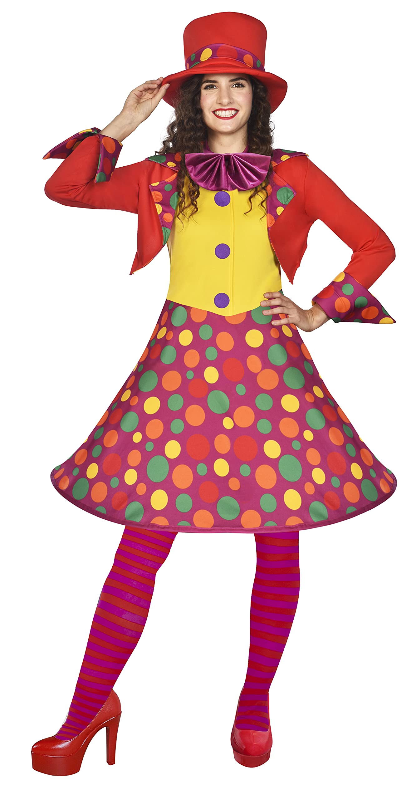 amscan !!IMAGE MISSING - (PKT) (9910530) Adult Ladies Circus Clown Dress Costume (UK 12-14)