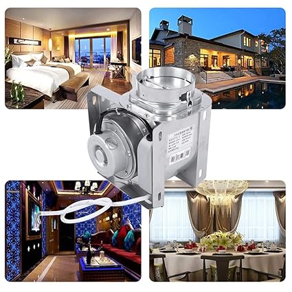 Exhaust Fan, Pipe Exhaust Fan, Metal Large Air Volume for Home Bathroom Hotel Bathroom