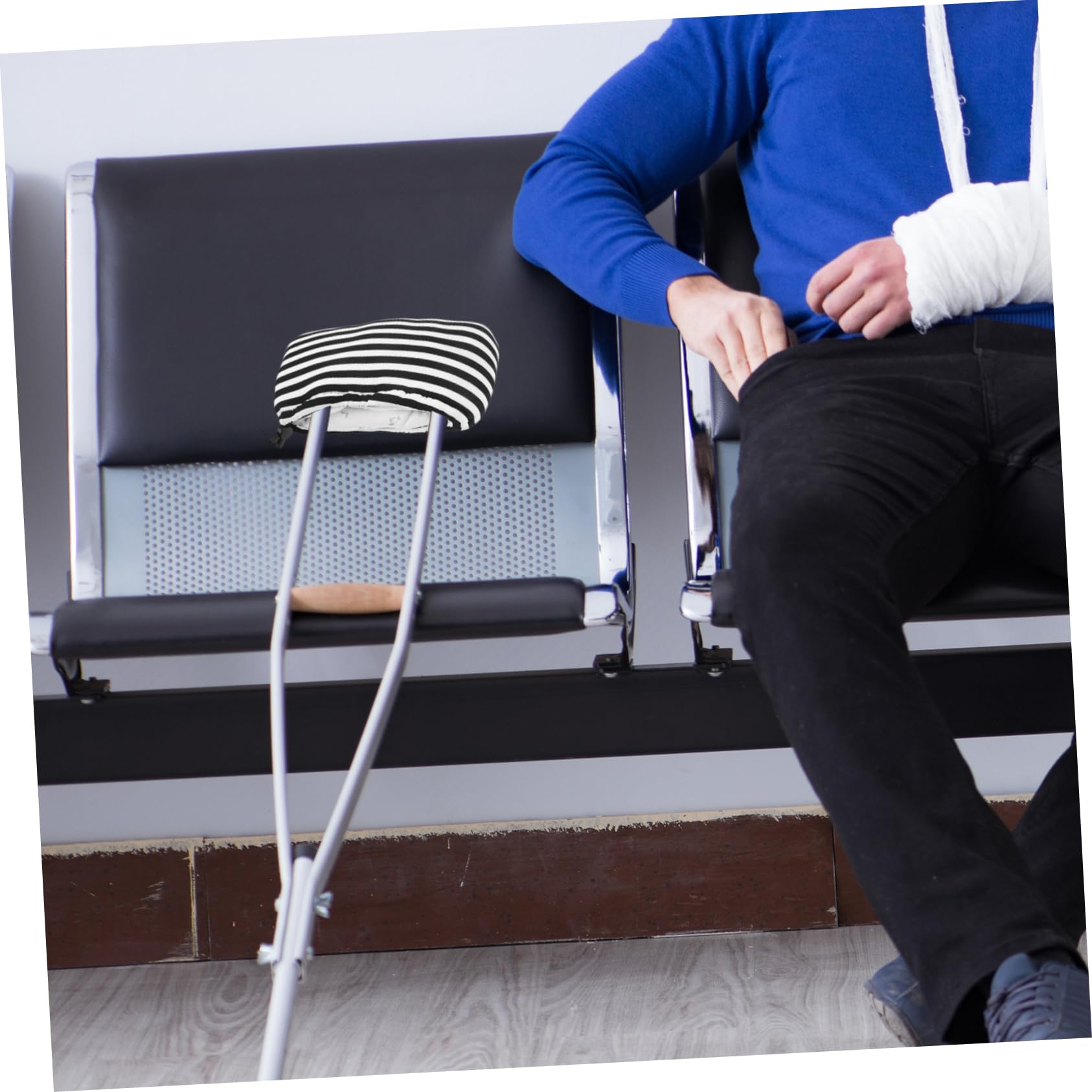 NOLITOY Crutch Covers Pads Underarm Supply Breathable Wear-Resistant Reusable for Elderly Random Style