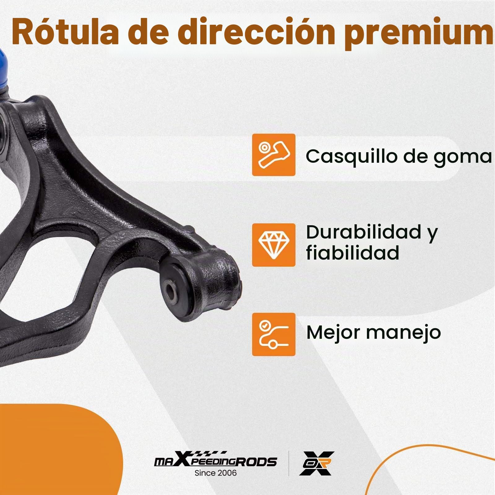 maXpeedingrods 2x Brazos con Rótula para VW, para Audi, para Porsche | 95534101732, 95534101733, 7L8407151B, 7L0407151H, 7L0407153E, 7L0407151C, 7L0407154E, 7L0407152C