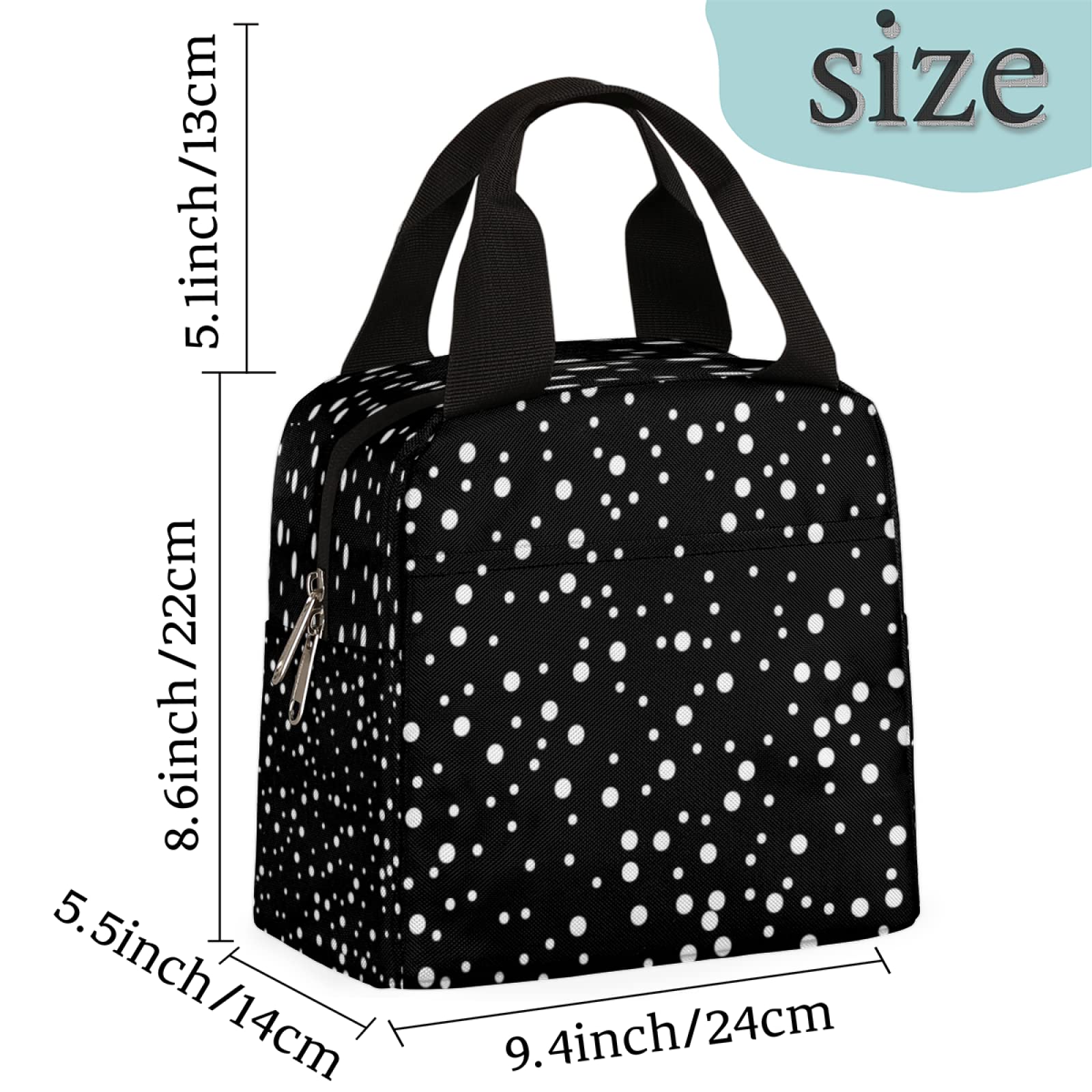 polka dot lunch tote