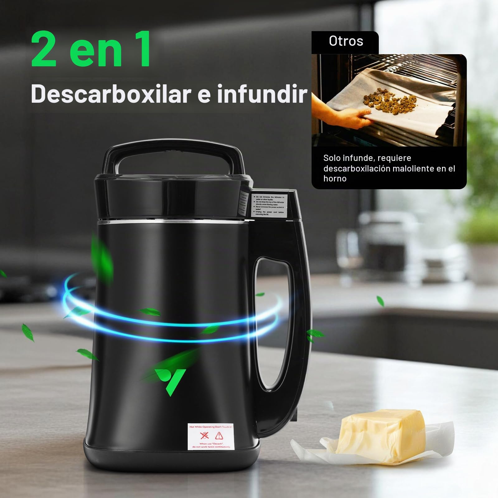 VIVOSUN Máquina de descarboxilación e infusión de hierbas | Extractor botánico e infusor para hacer mantequilla, aceite y tinturas, recetas y accesorios