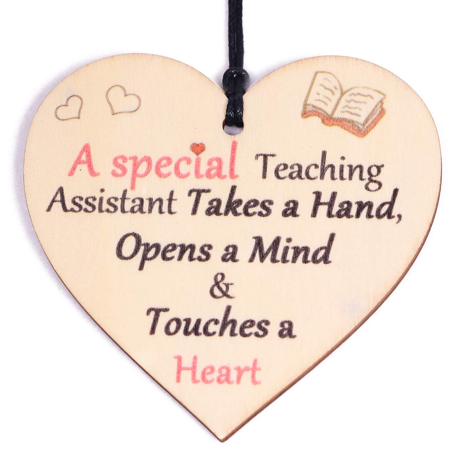 Buy HONZEE Special Teacher Gifts Leaving Gift Wooden Heart Thank You