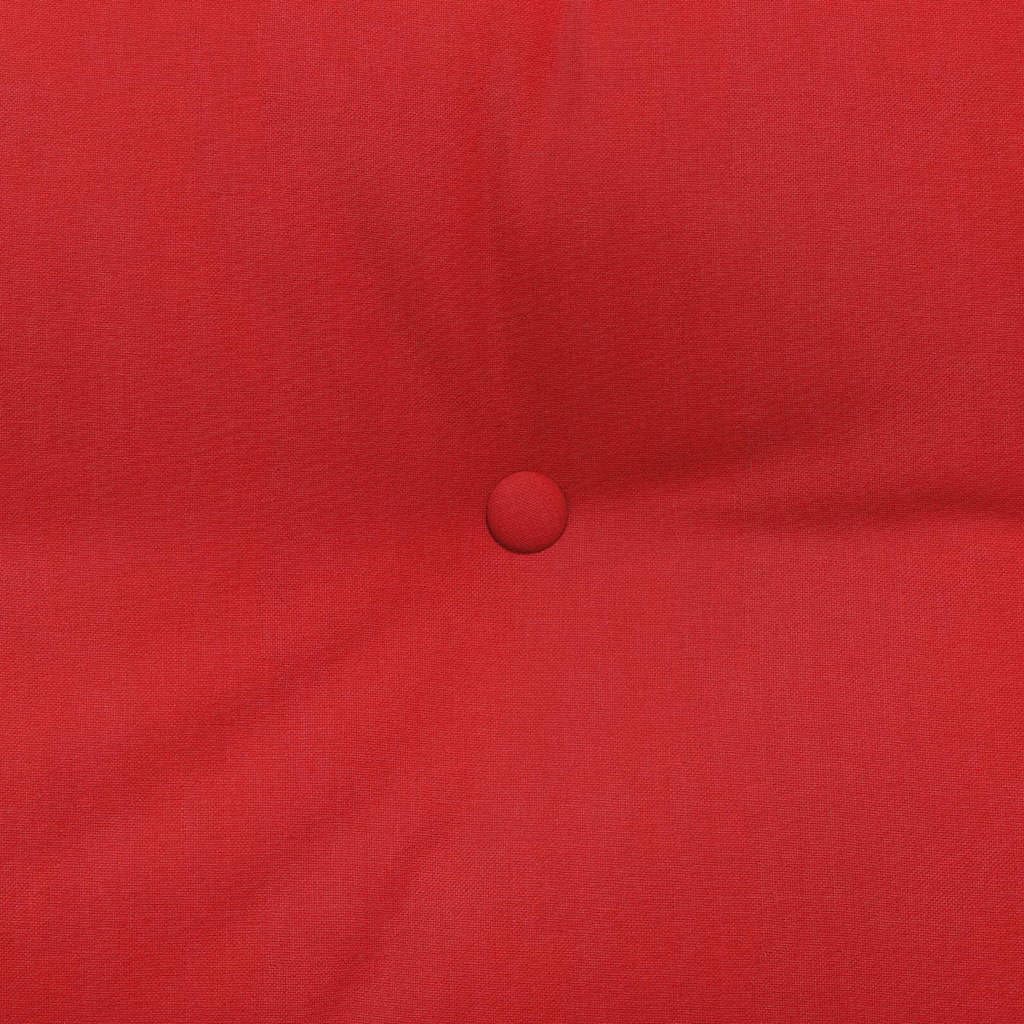 Rückenpolster Rot 140x24x50 cm Samt-Optik Bett Keilkissen | Ergonomisches Keilkissen für Schlafzimmer und Wohnzimmer mit abnehmbarem Bezug und Knopf-Design.