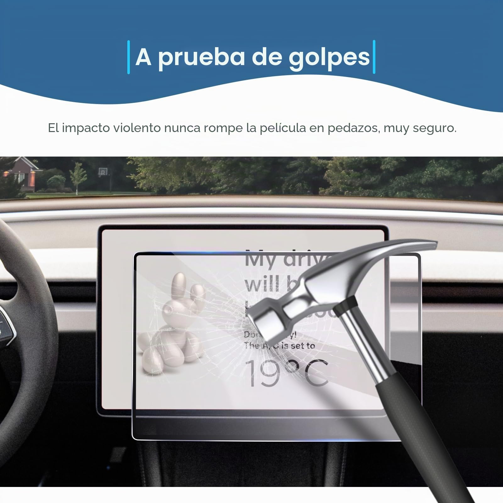 GAFAT Tesla Model Y Juniper 2025 2026/ Model 3 2024 2025 15,4" Protector de Pantalla de Navegación, Tesla Model Y 2025 Protector de Vidrio Templado, Model 3 Highland Touchscreen, 9H Antiarañazos