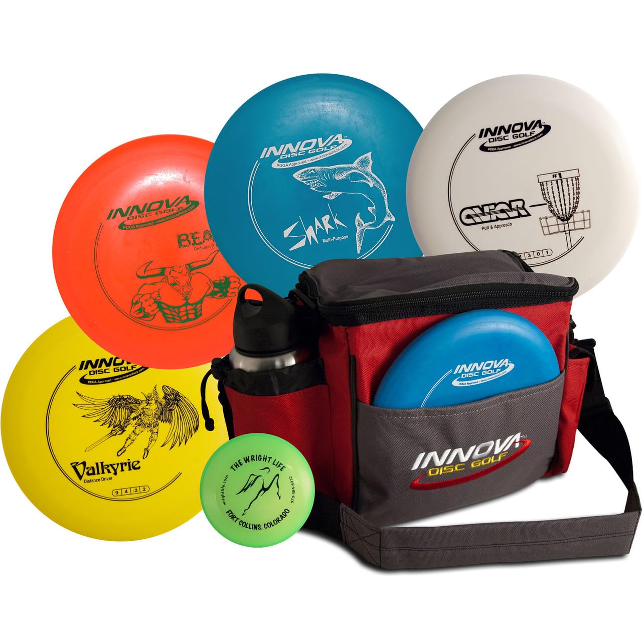 Innova Standard Set for Disc Golf Camo bag (disc colors assorted)